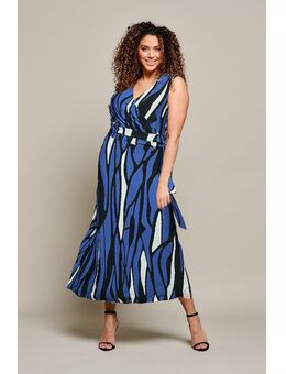 Reggy Maxi Jurk Blauw / Zwart Maxi