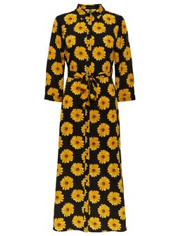 Maxi jurk met zonnebloemenprint | Pcjapril