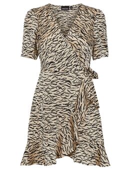 Wrap dress met zebraprint | Pcjuliet