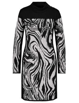 Gebreide jurk met abstracte print