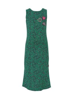 Maxi jurk Alley met panterprint groen/zwart