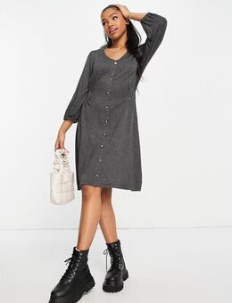 Jersey dress in charcoal-Grey