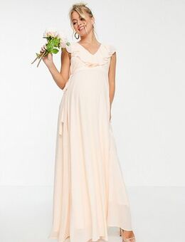 Bridesmaids maxi wrap dress in ecru-White