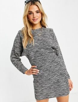Knitted mini dress in grey