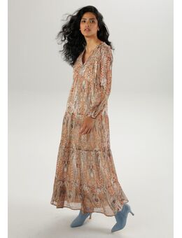 Maxi-jurk met fantasierijk paisley-patroon