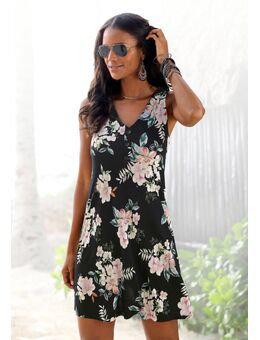 NU 20% KORTING: Strandjurk met bloemenprint, mini jurk, zomerjurk