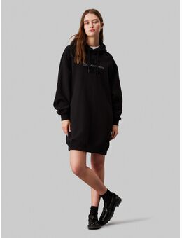 Sweatjurk CHENILLE MONOLOGO HOODIE DRESS