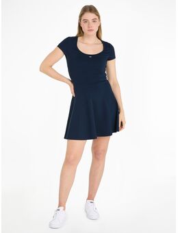 NU 20% KORTING: TOMMY JEANS Blousejurk TJW SS FIT & FLARE DRESS EXT