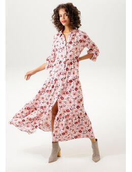 Maxi-jurk met fantasierijke bloemenprint - nieuwe collectie