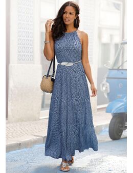 Maxi-jurk met all-over print, luchtige zomerjurk, strandjurk