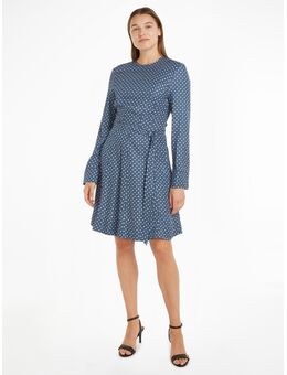 Blousejurk FOULARD FIT & FLARE KNEE DRESS