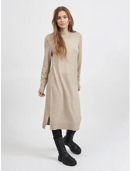 Gebreide jurk VIRIL CREW NECK L/S MIDI DRESS - NOOS