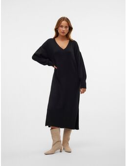 NU 20% KORTING: Gebreide jurk VMJUPITER LS V-NECK CALF DRESS BF