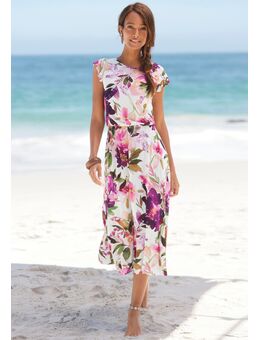 NU 20% KORTING: Midi-jurk met bloemenprint