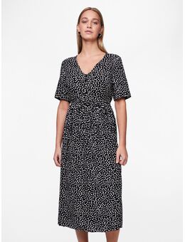 Gedessineerde jurk PCTALA SS STRING TIE MIDI DRESS NOOS BC