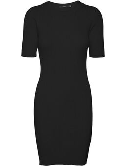 Mini-jurk VMGOLD RIB SS O-NECK SHORT DRESS