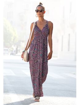 Maxi-jurk met paisley motief en verstelbare halslijn, zomerjurk
