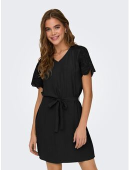 Mini-jurk ONLJODIE ROU SS V-NECK DRESS WVN