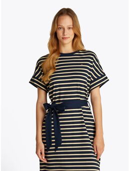 Jurk in a-lijn COTTON INTERLOCK SHORT DRESS