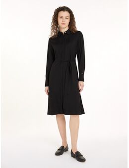 NU 20% KORTING: Jurk met overhemdkraag FLUID VISCOSE SHIRT DRESS vloeiende viscose kwaliteit