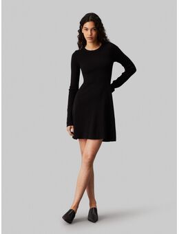 Sweatjurk CK INTARSIA SWEATER DRESS