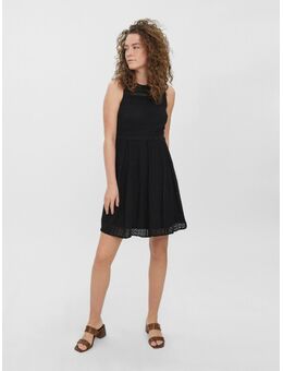 Mini-jurk VMHONEY LACE S/L O-NECK SHORT DRESS WVN