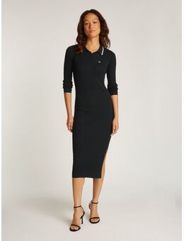 TOMMY JEANS Polojurk TJW LS POLO MIDI DRESS