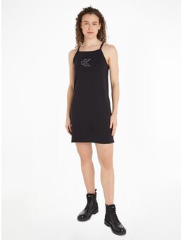 Jurk met spaghettibandjes OUTLINED CK STRAPPY TANK DRESS