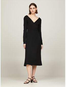 Wikkeljurk F&F WRAP MIDI DRESS LS