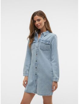 NU 20% KORTING: Jeans jurk VMJENNIE LS SHORT DENIM DRESS GA NOOS