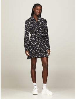 TOMMY JEANS Shirtjurk TJW MINI FLORAL BELTED DRESS EXT