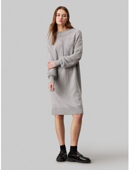 Sweatjurk CK INTARSIA LOOSE SWEATER DRESS