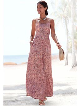 Maxi-jurk met grafische all-over print en zakken, zomerjurk, strandjurk