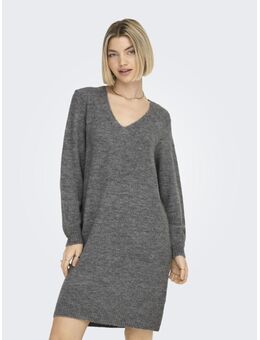 Gebreide jurk ELANORA L/S V-NECK DRESS KNT NOOS