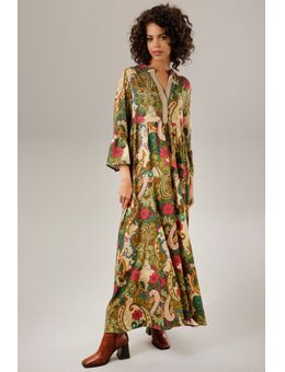 Maxi-jurk met kleurrijke bloemen- en paisley-print