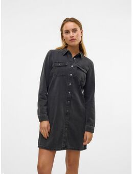 NU 20% KORTING: Jeans jurk VMJENNIE LS SHORT DENIM DRESS GA NOOS