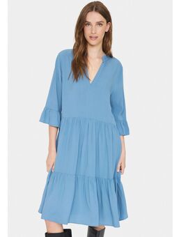 NU 20% KORTING: Zomerjurk EdaSZ dress met volants en 3/4 mouwen