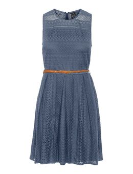 NU 20% KORTING: Mini-jurk VMHONEY LACE S/L O-NECK SHORT DRESS WVN