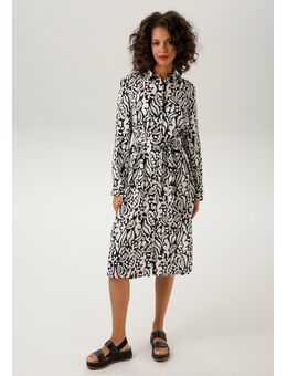 NU 20% KORTING: Blousejurk met fantasierijke, grafische print (Met een afneembare bindceintuur)