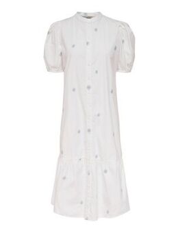 White Daisy Embroidered Midi Dress New Look