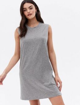 Grey Jersey Sleeveless Mini Dress New Look