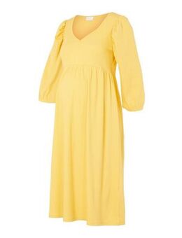 Maternity Yellow Jersey Midi Dress New Look