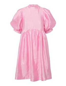 Mid Pink Satin Puff Sleeve Mini Dress New Look